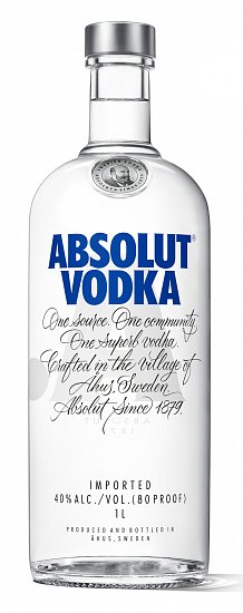 Absolut vodka 40% 1l 