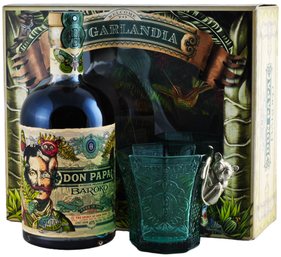 Don papa BAROKO + sklenka 40% 0,7l - promo